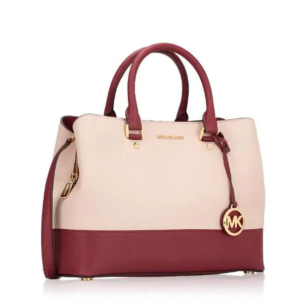 Michael Kors Saffiano Leather Satchel Savannah Color-block Crossbody Bag