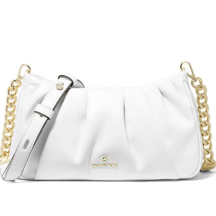 Hannah Small Chain Convertible Clutch Light White Sorbet Bag by Michael Kors