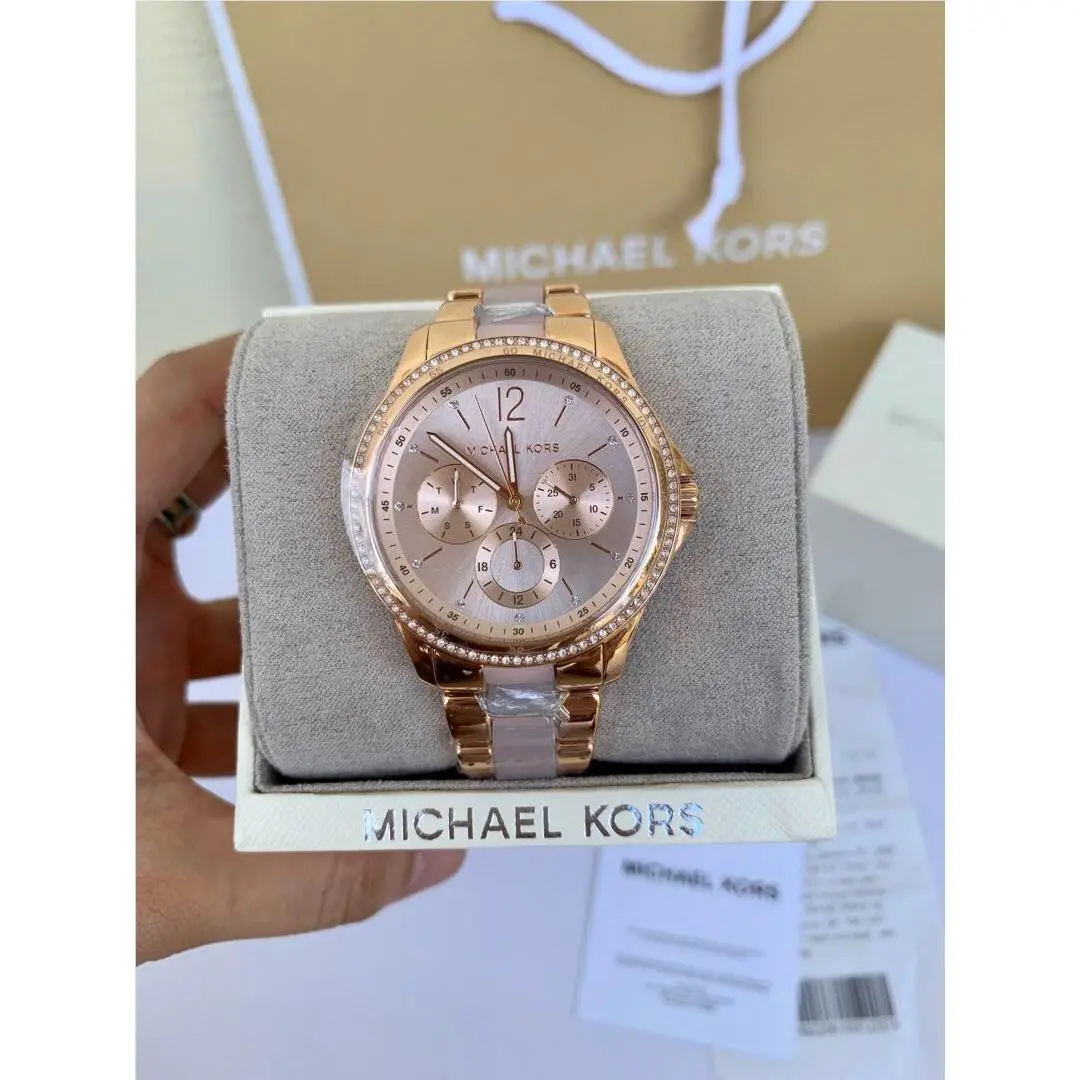Michael Kors Women`s Riley Multifunction Rose Gold-tone MK6657 Stainless Steel