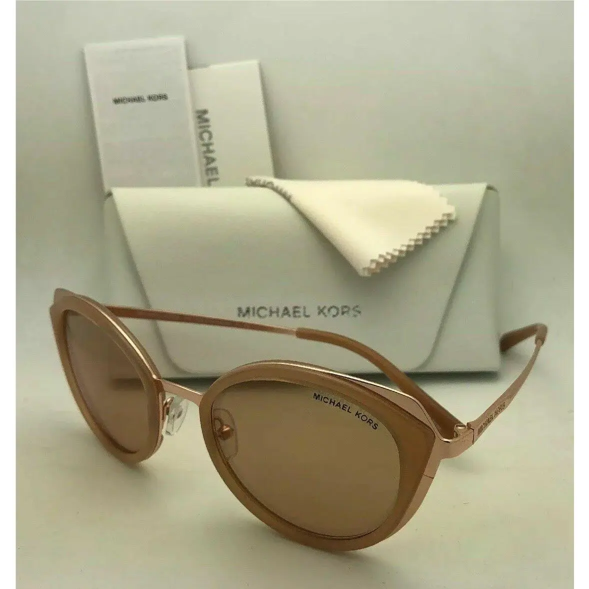 Michael Kors Sunglasses Charleston MK 1029 1026R1 Brown-rose Gold w/ Gold Flash