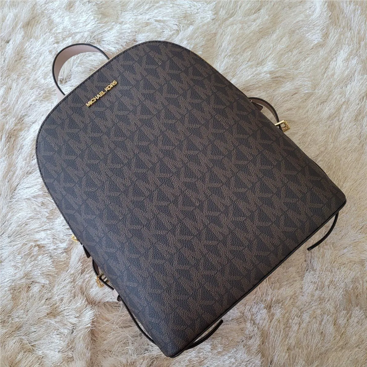 Michael Kors MK Backpack Iconic Brown Medium