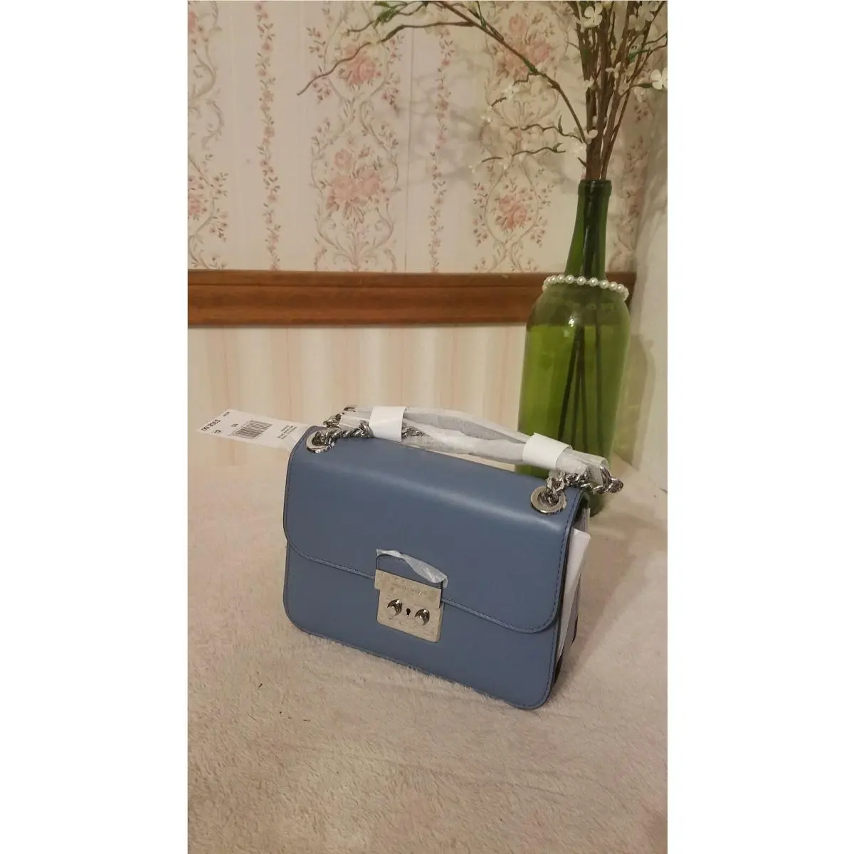 Michael Kors Sloan Editor Leather Chainshoulder Bag Medium Denim 30H6SS9L2L