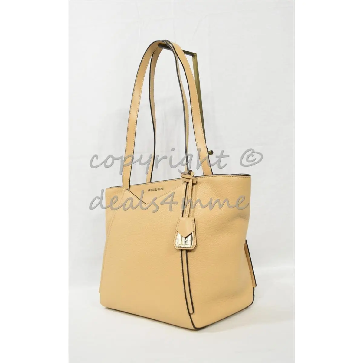Michael Kors Whitney Small Pebbled Leather Tote Bag. Butternut Brown / Tan