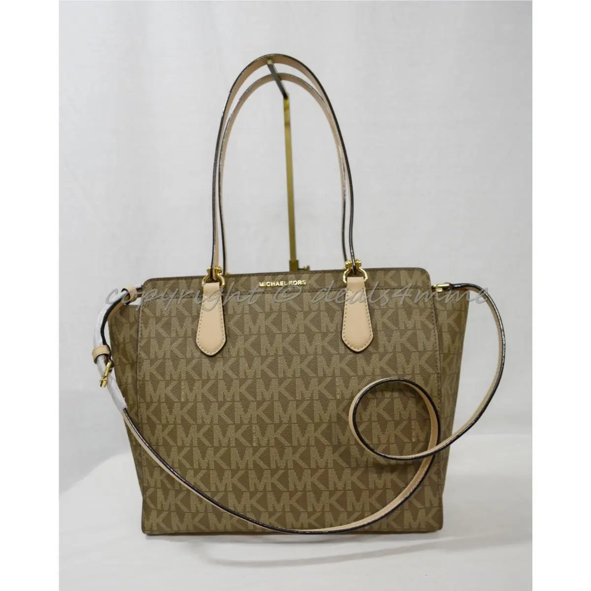 Dee Dee Large Convertible Tote/shoulder Bag in Signature Mk. Mocha by Michael Kors