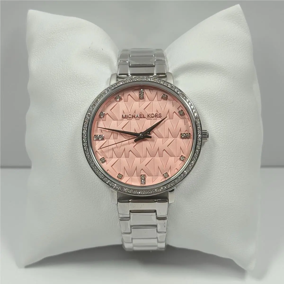 Michael Kors Pyper MK4631 Crystal Pink Dial Silver Stainless Steel Women’s Watch