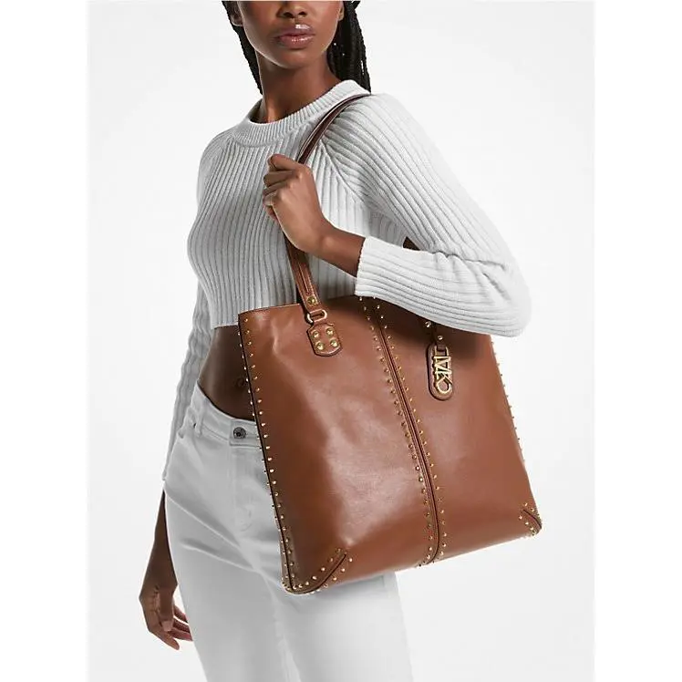 Michael Kors Astor Large NS Tote Luggage Studded Leather