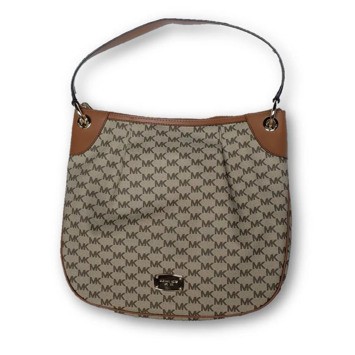Michael Kors Women`s Jet Set Natural Jacquard Large Convertible Shoulder Bag