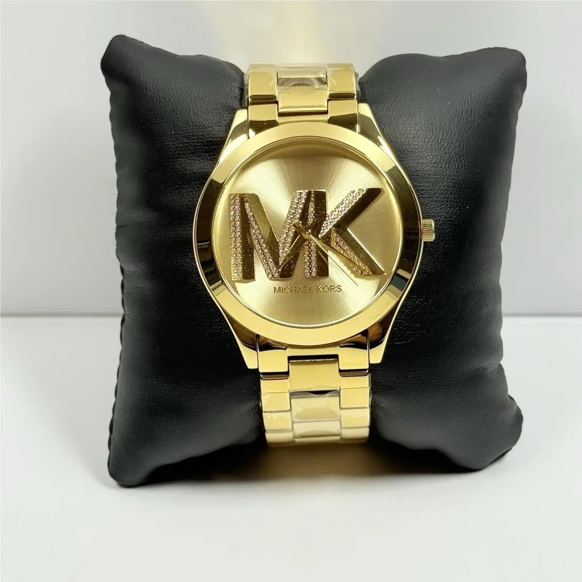 MK4732 Slim Runway MK Logo Dial Gold Tone Bracelet Women’s Watch by Michael Kors