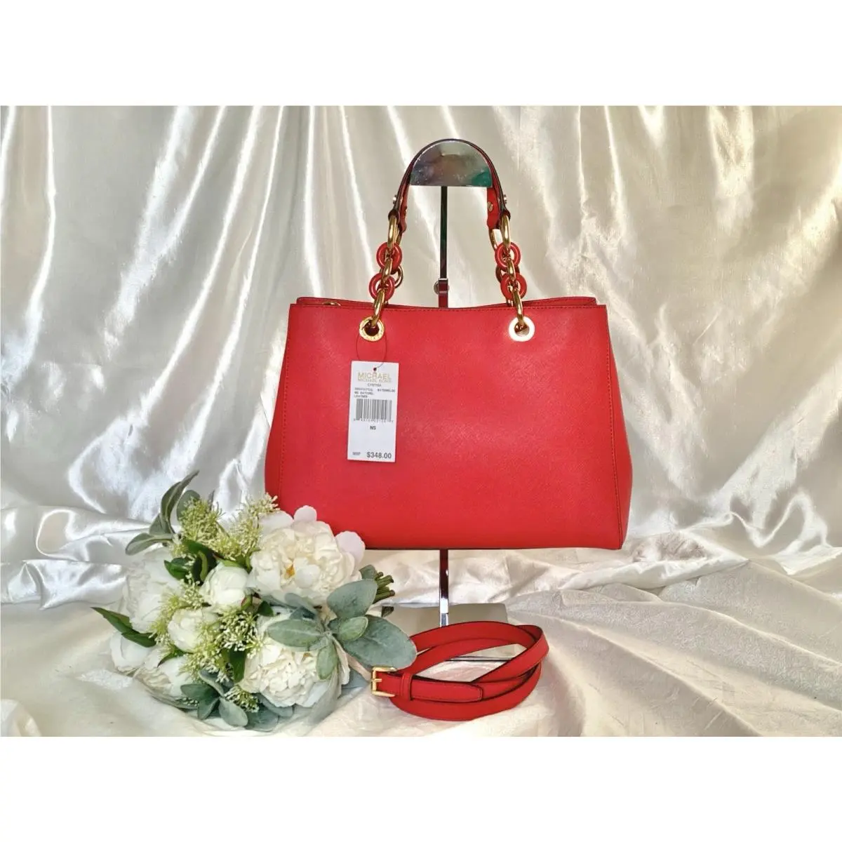 Michael Kors Cynthia Medium Satchel Watermelon