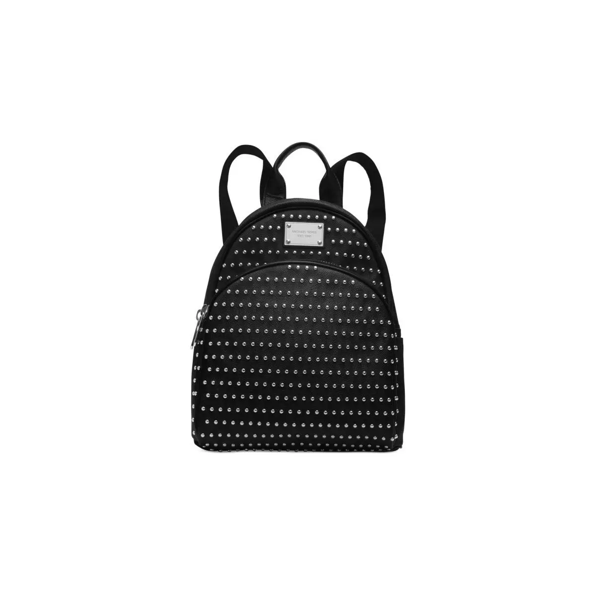 Jet Set Item Black Pvc Monogram Small Studded Zip Backpack Bag by Michael Kors