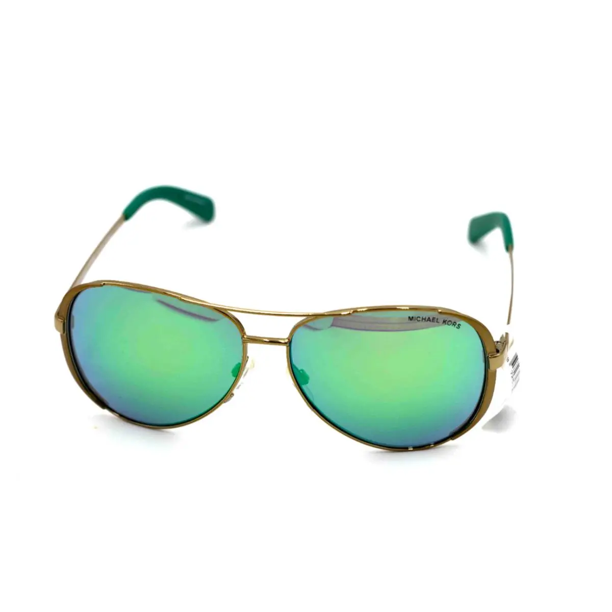 MK5004 Chelsea Aviator Sunglasses Gold W/green Mirror by Michael Kors