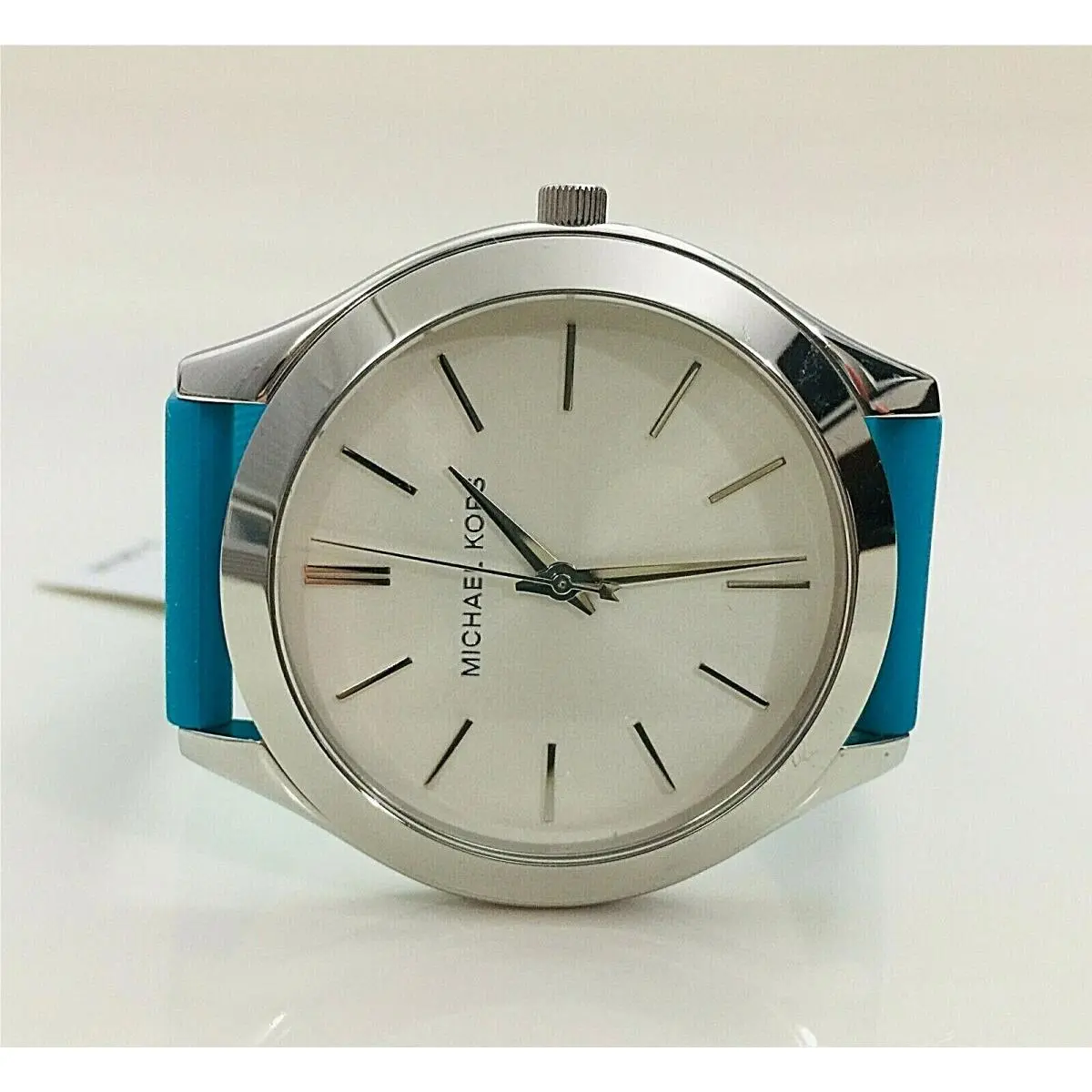 Women`s Watch Blue Silicone Silver SS Slim Runway MK2609 by Michael Kors