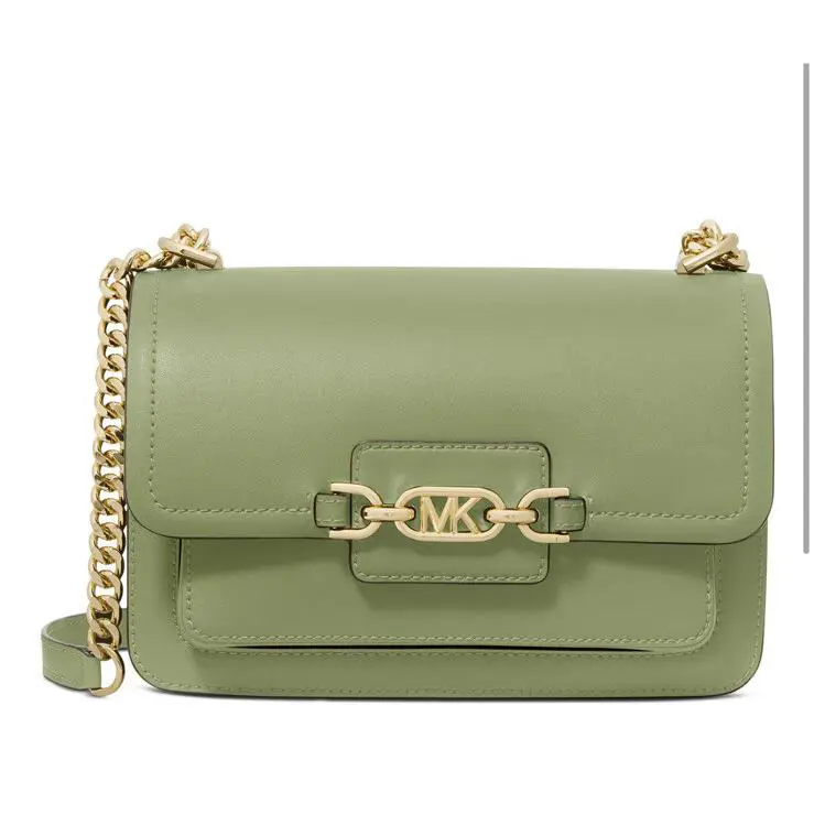 Michael Kors Greenwich Crossbody Bag Light Sage Stud Polyurethane