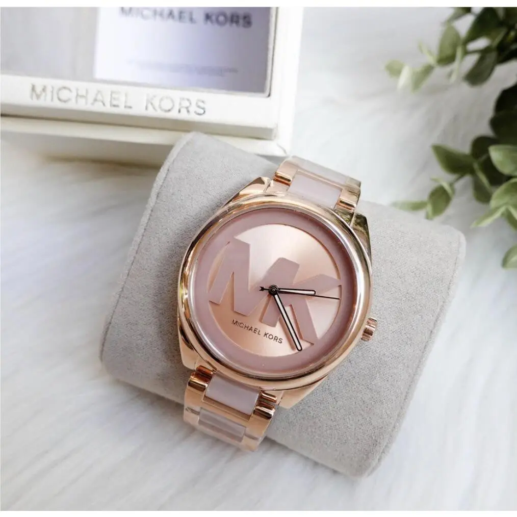 Woman’s Janelle Three Hand Two Tone Stainless Steel Bracelet Watch by Michael Kors