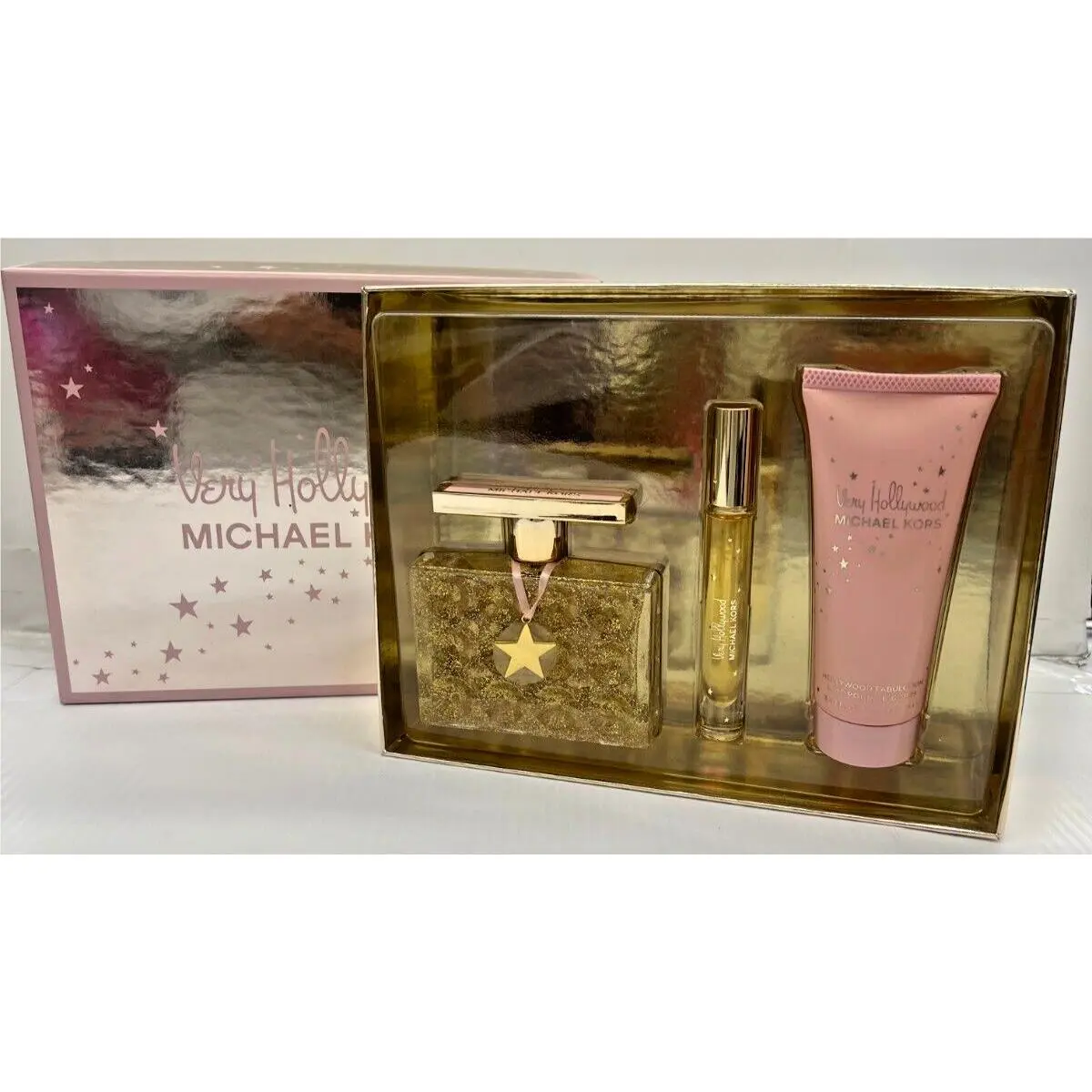 Michael Kors Very Hollywood Sparkling Hollywood 3pc 3.4oz Edt W/free Body Lotion