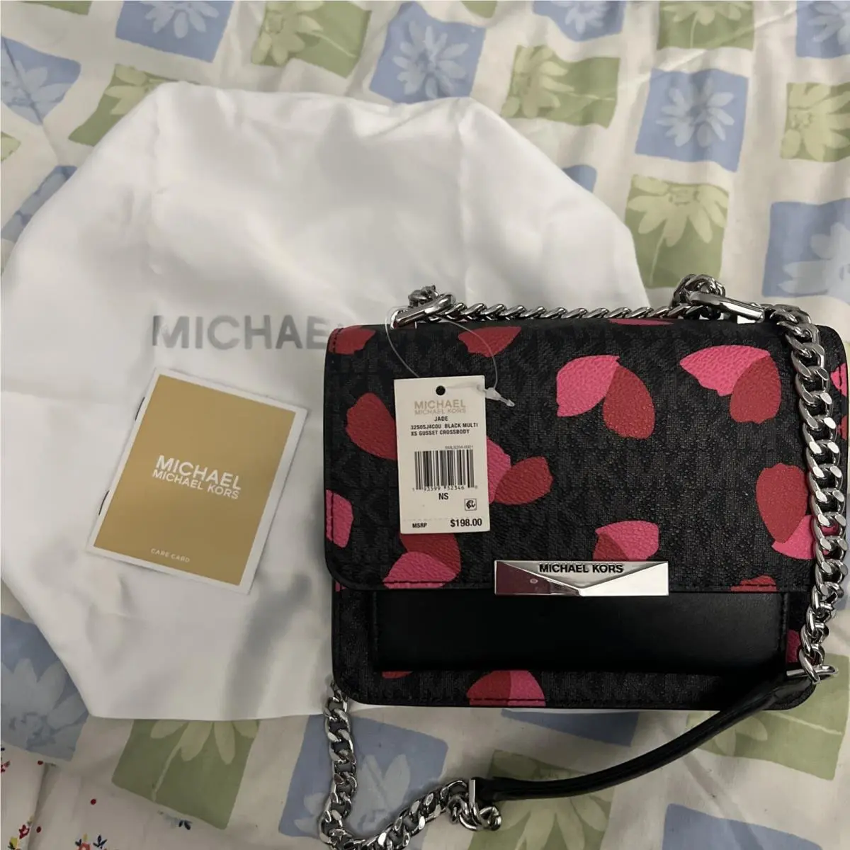 Michael Kors Jade XS Gusset Leather Crossbody Valentine Day