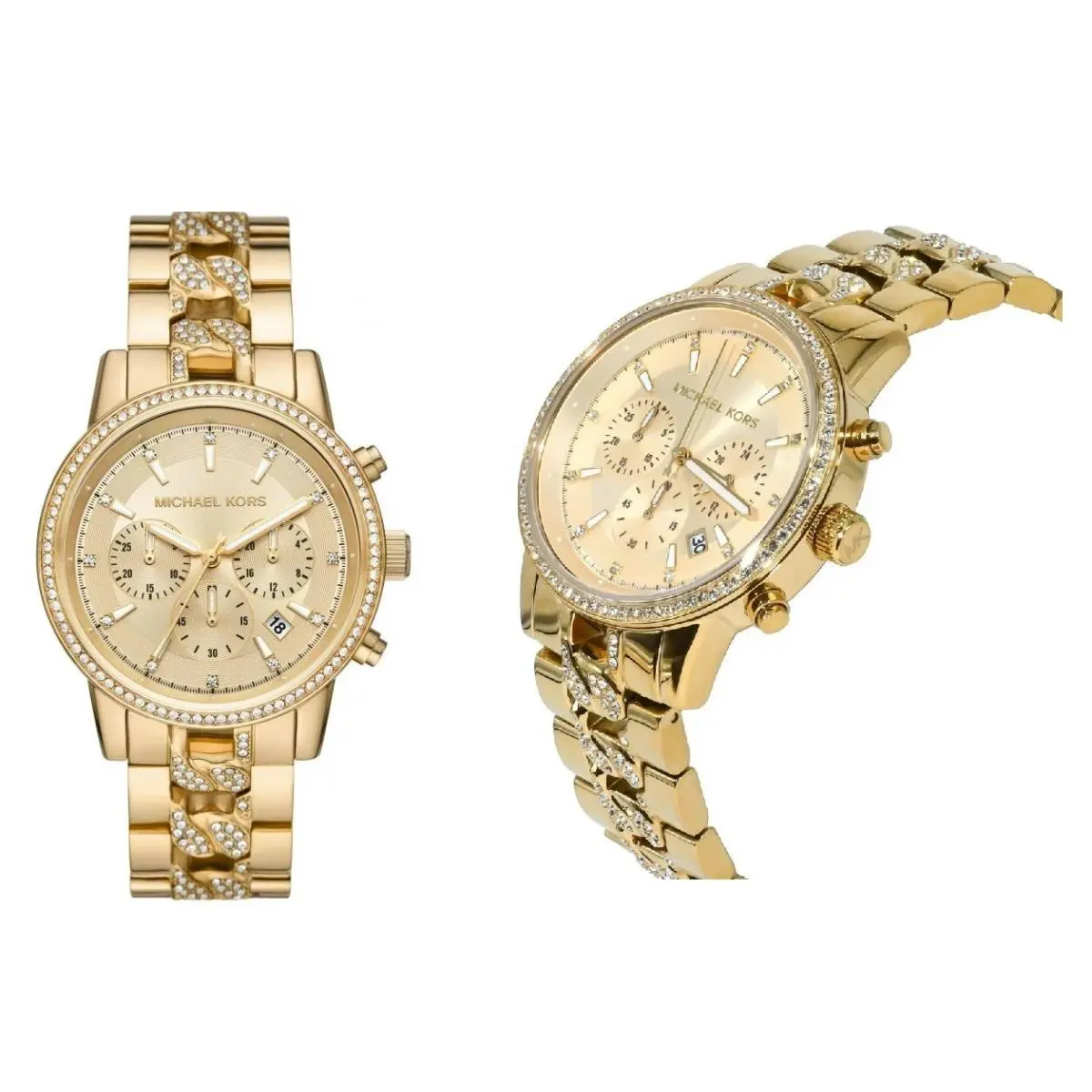 Michael Kors Ritz MK6937 Gold Tone Chronograph Quartz 41 MM Unisex Watch