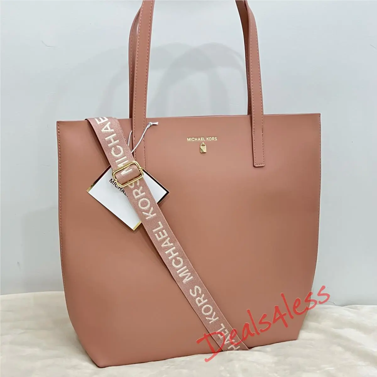 Michael Kors Tote Bag Purse Blush Gold Large Shoulder Bag Shopper Crossbody