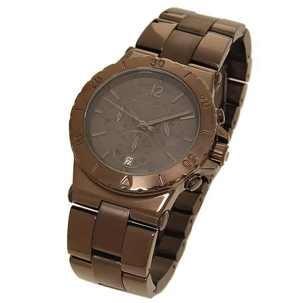 Michael Kors Bel Air Brown Tone Chronograph Stainless Steel Watch MK5519