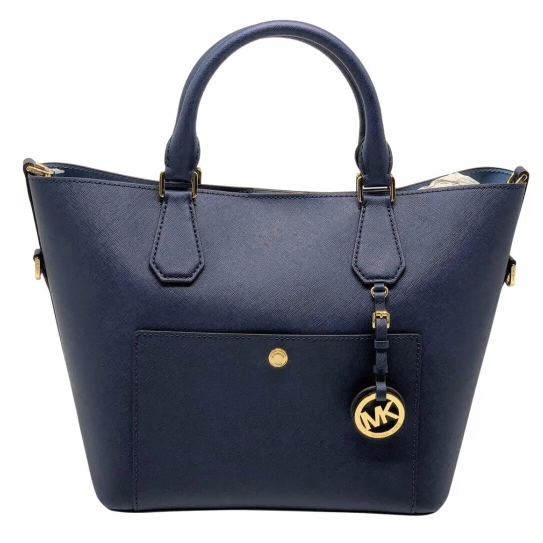 Michael Kors Women’s Greenwich Medium/large Navy Saffiano Leather Shoulder Bag