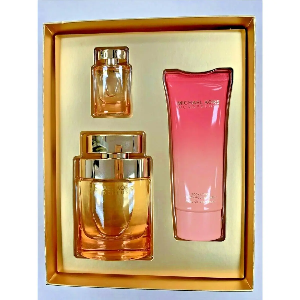 Michael Kors Wonderlust 3 Pcs Set 3.4 OZ Edp Mini 7 ML Edp 3.4 B/l