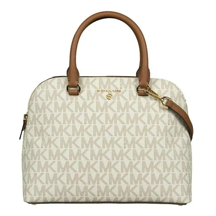 Michael Kors Cindy Large Dome Satchel Vanilla