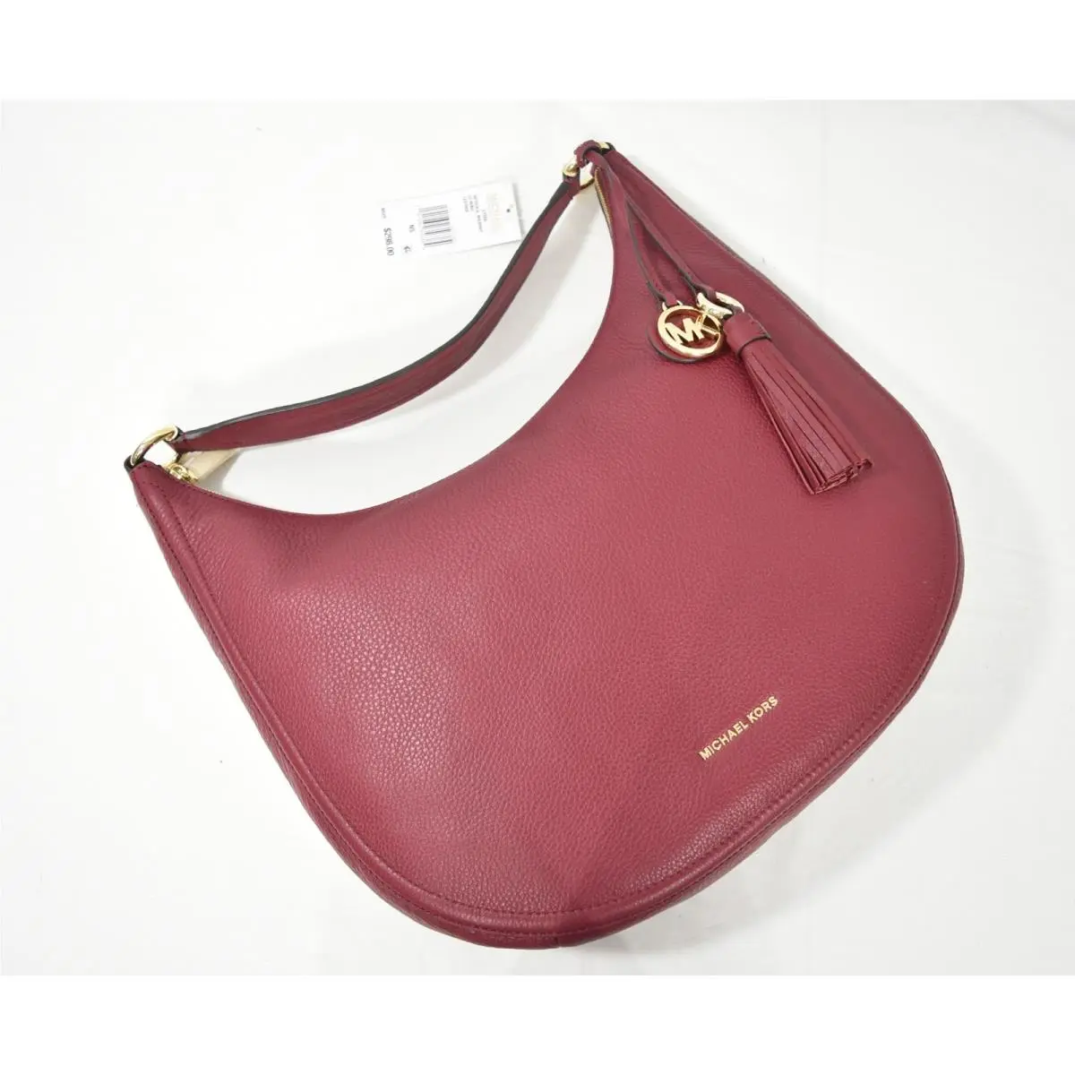 Michael Kors Lydia Large Leather Hobo Bag in Mulberry