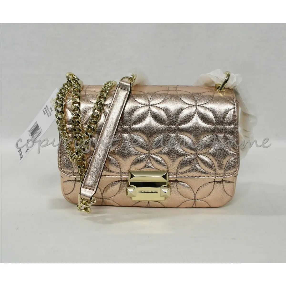 Michael Kors 30H8TSLL1K Small Sloan Quilted Leather Chain Link Shoulder Bag