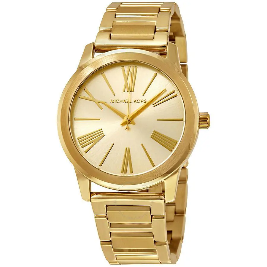 Michael Kors Hartman Gold Tone Roman Numerals Dial Bracelet WATCH-MK3490