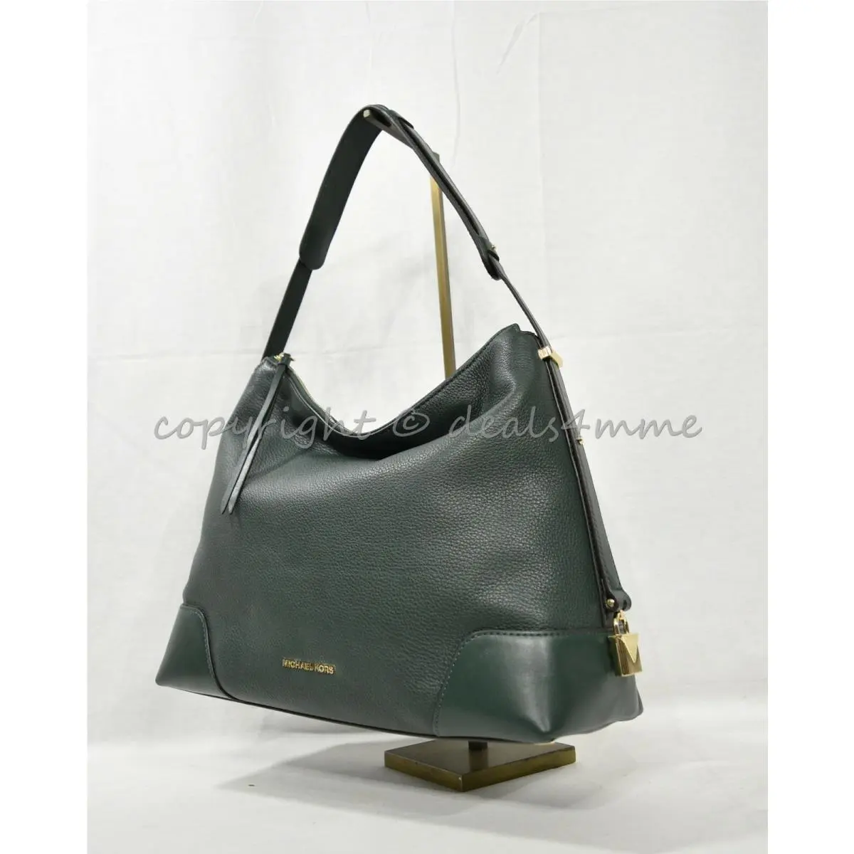 Michael Kors Crosby Large Leather Hobo / Shoulder Bag in Racing Green