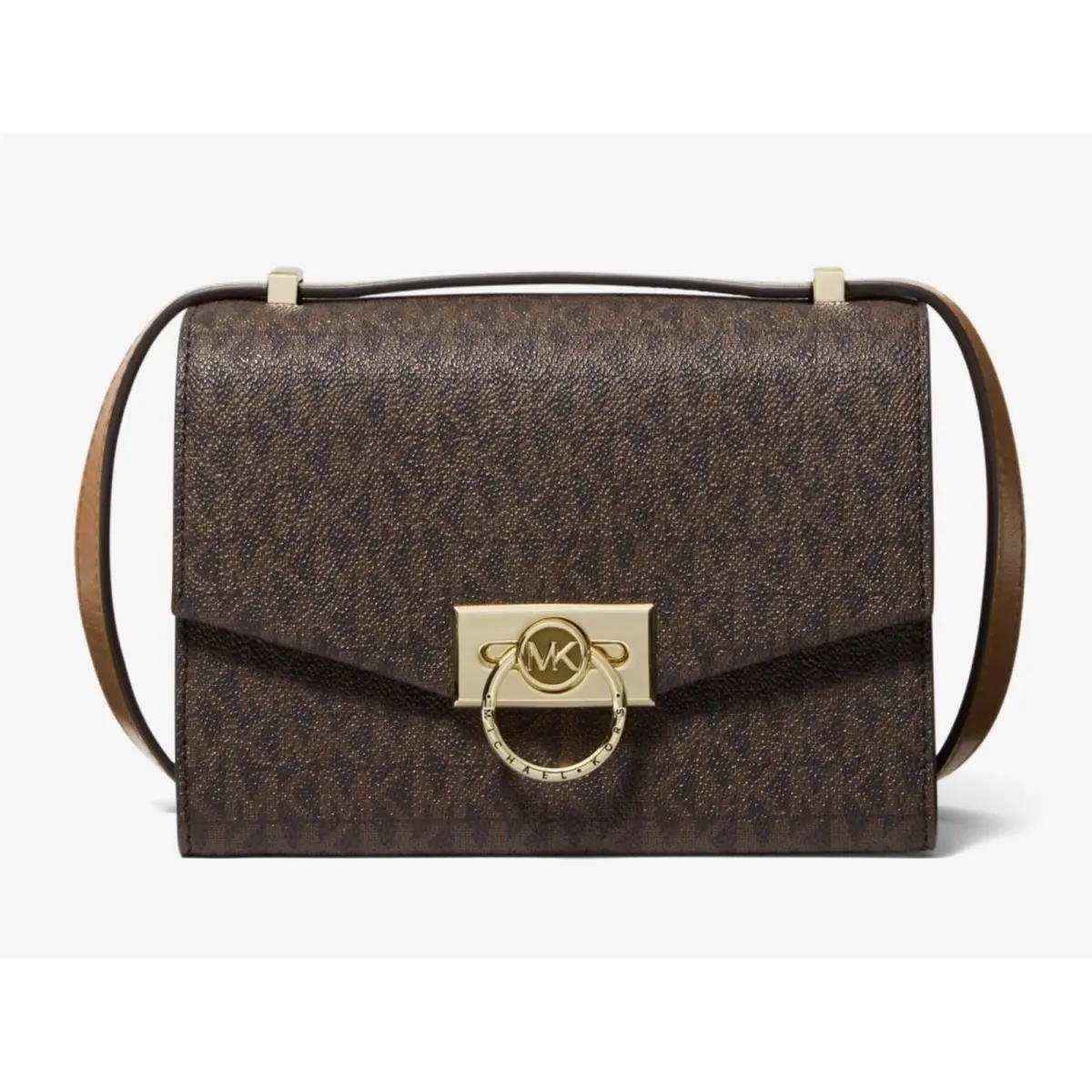 Michael Kors Hendrix Extra-small Logo Convertible Crossbody Bag Brn/acorn