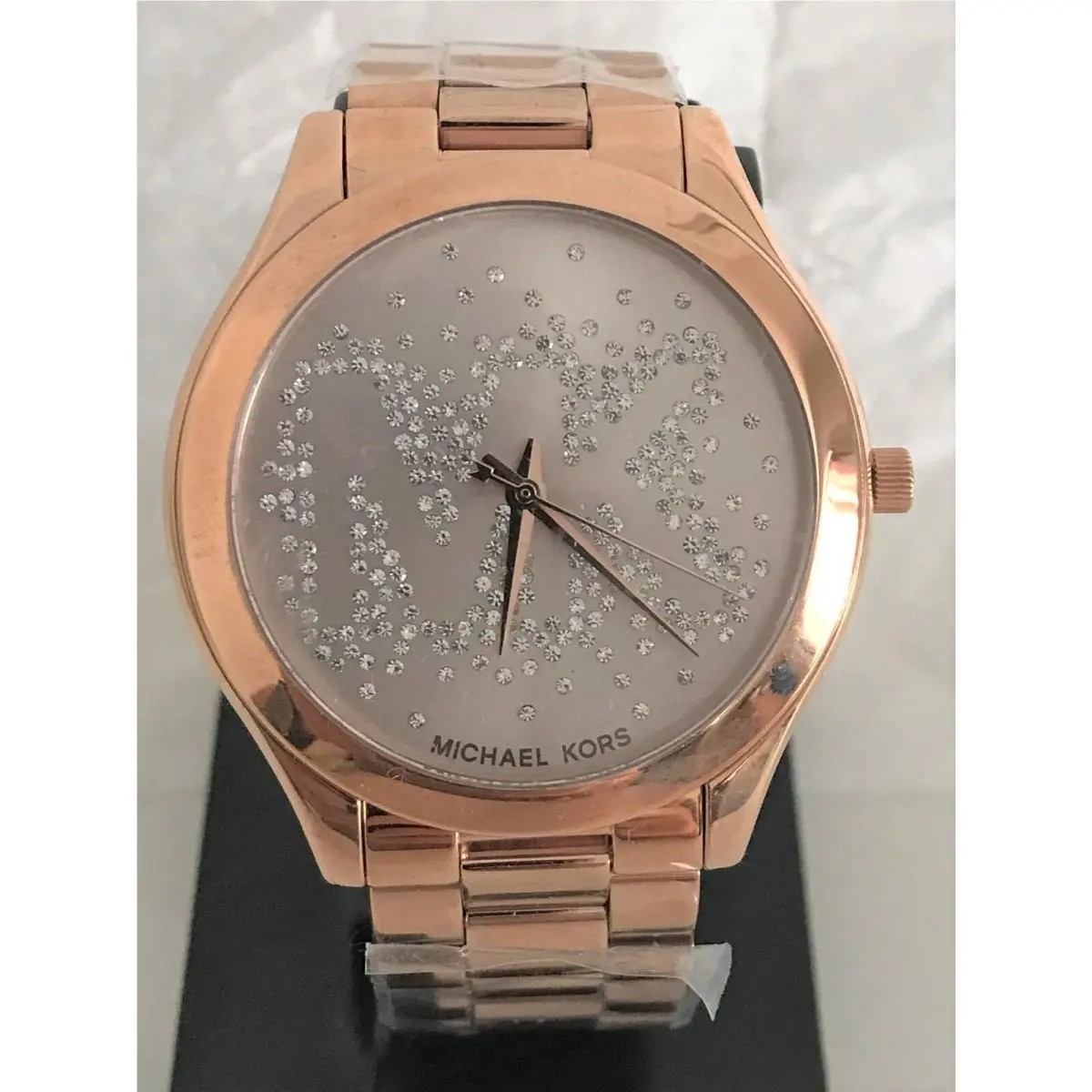 Women`s Slim Runway Logo Rose Gold-tone Watch MK3591 by Michael Kors