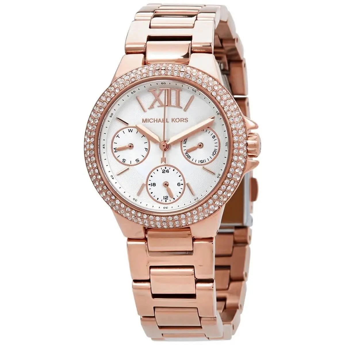Mini Camille Women`s Rose Gold Glitz Multifunction Watch MK6845 by Michael Kors