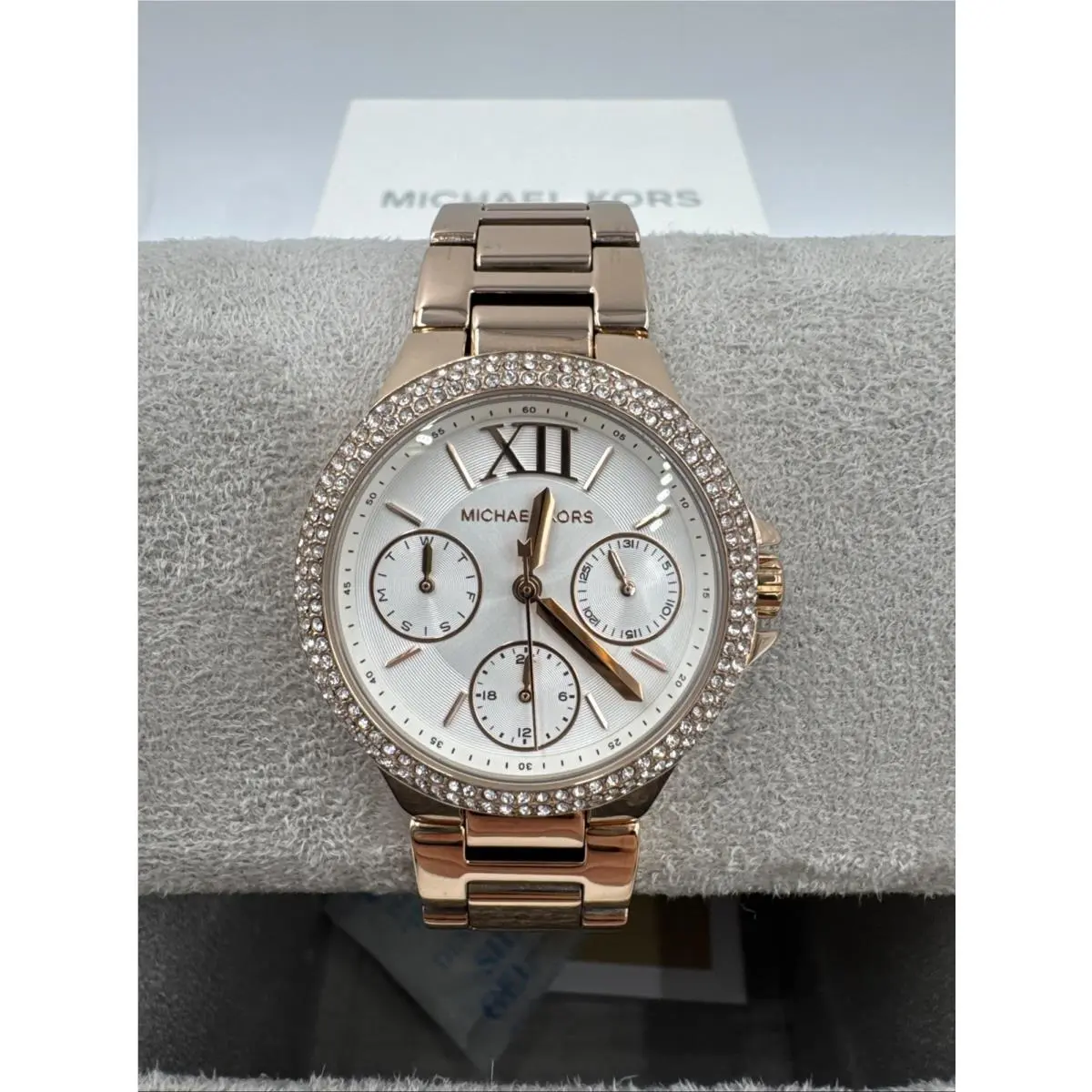 Mini Camille Women`s Rose Gold Glitz Multifunction Watch MK6845 by Michael Kors