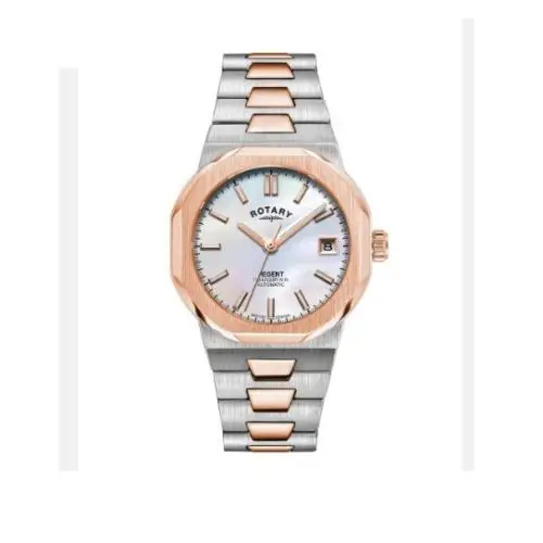 Regent Mop Dial Rose Gold Automatic Movement Ladies Watch W48 by Rotary