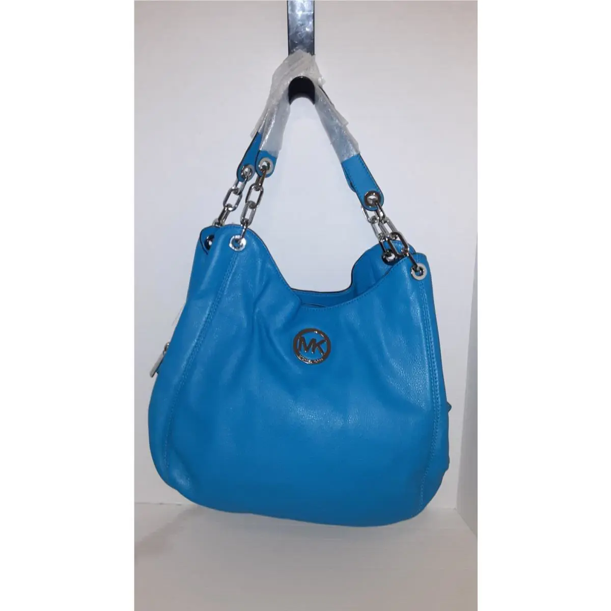 Michael Kors Fulton Chain Summer Blue Shoulder Tote