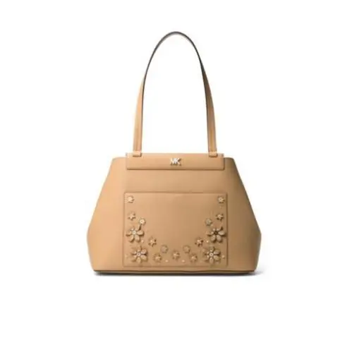 Michael Kors Meredith Medium Leather Tote- Butternut