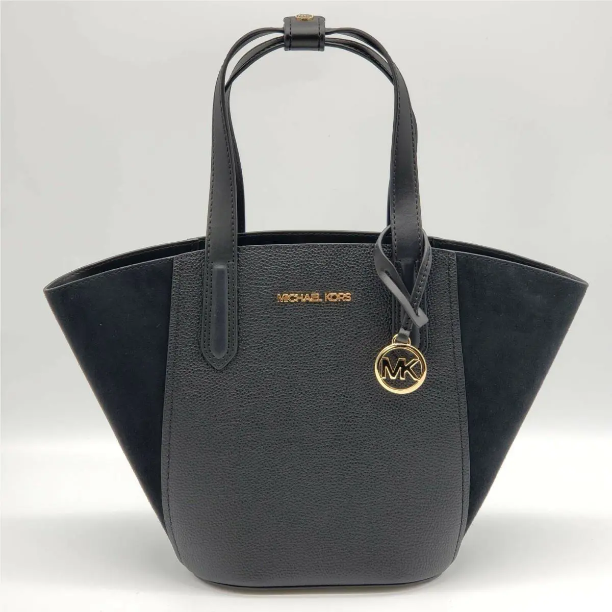 Michael Kors Portia Black Leather Tote Bag