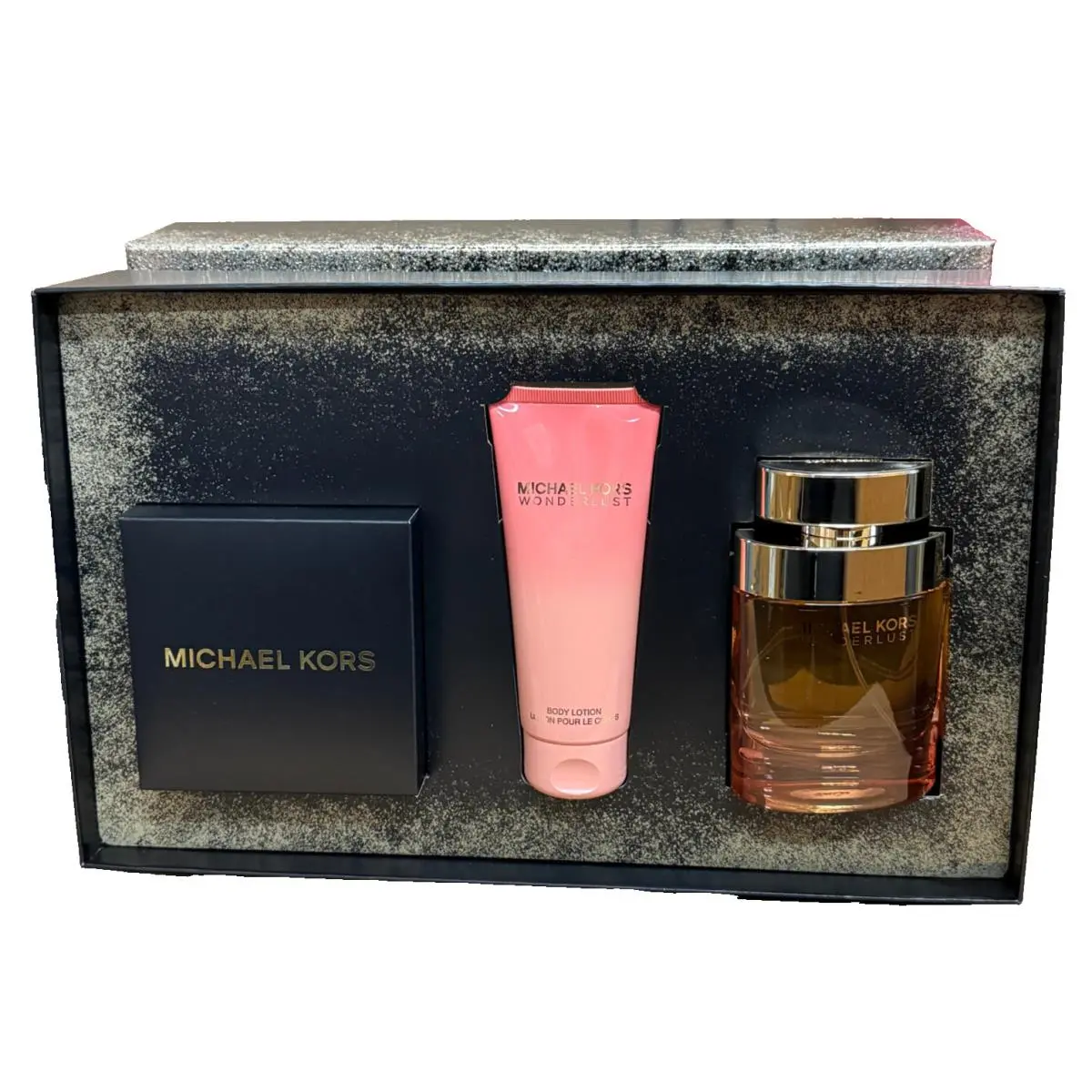 Michael Kors Wonderlust Signature Pouch Body Lotion Eau De Parfum Set