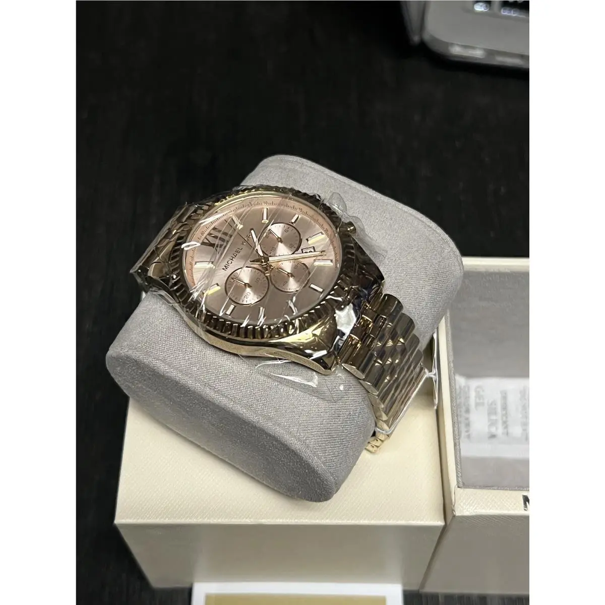 MK6473 Michael Kors Lexington Gold Toned Stainless Steel Case Wrist Watch
