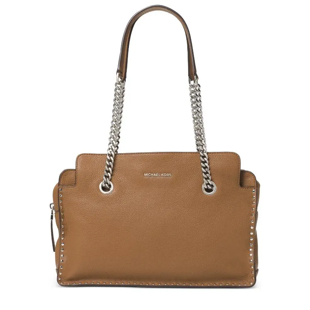 Michael Kors Handbag Astor Large Acorn Satchel Leather Chain Studs