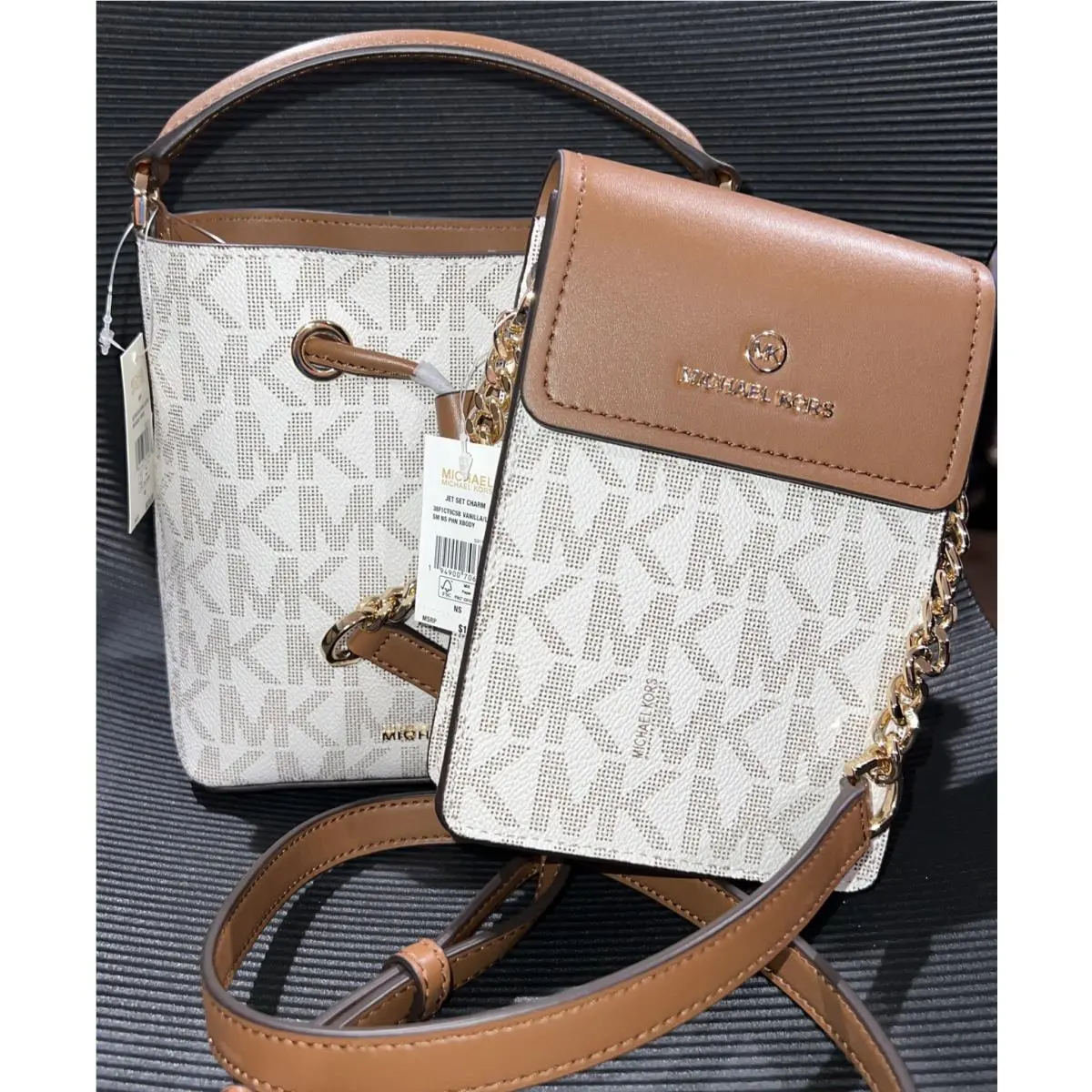 Michael Kors Suri Small Bucket Crossbody and Small Phone Crossbody Bags