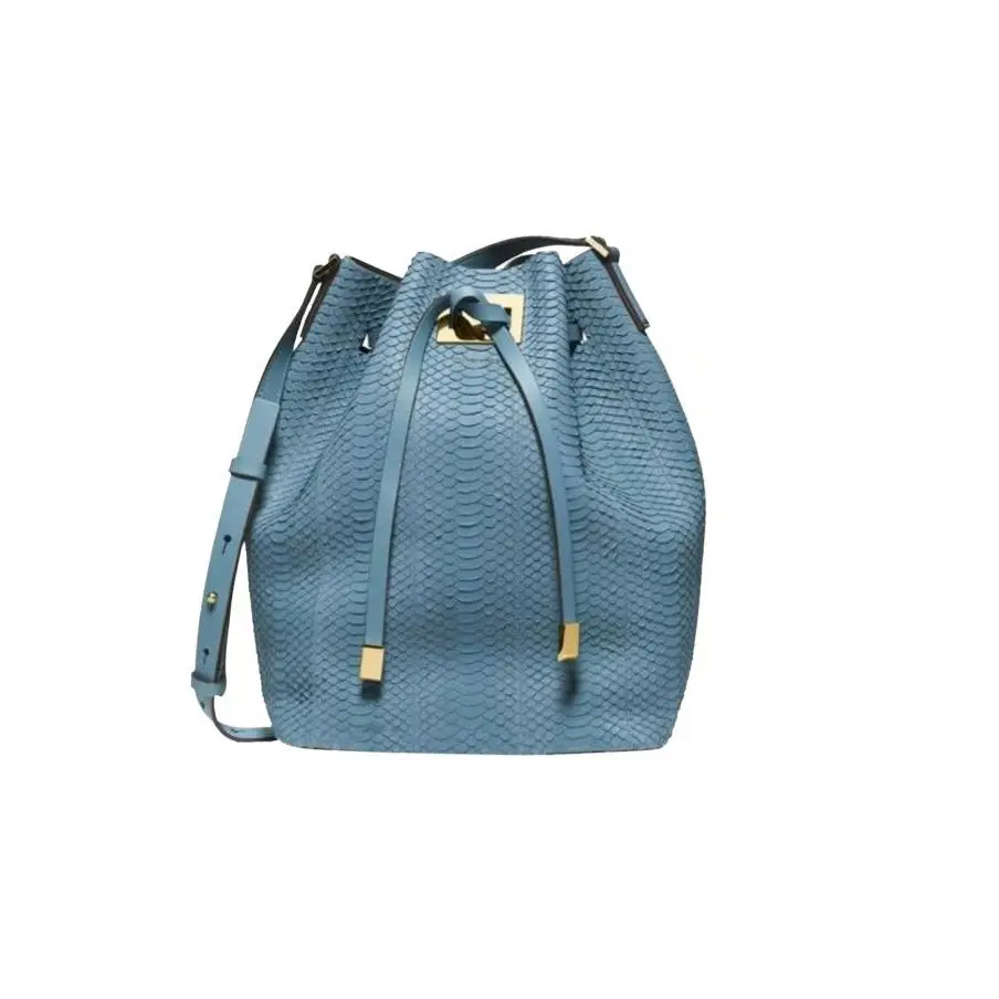 Michael Kors Miranda Cornflower Blue Snakeskin Crossbody