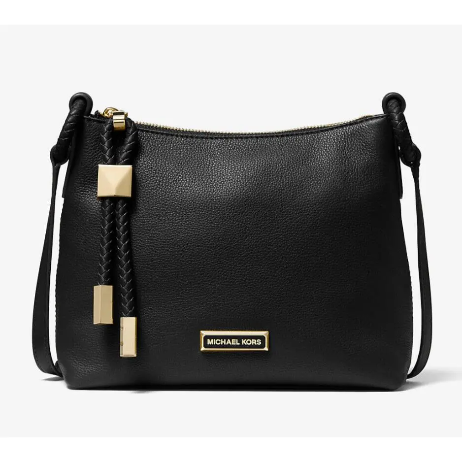 Michael Kors Lexington Large Pebbled Leather Crossbody Bag: Black 32F9GNDC3L