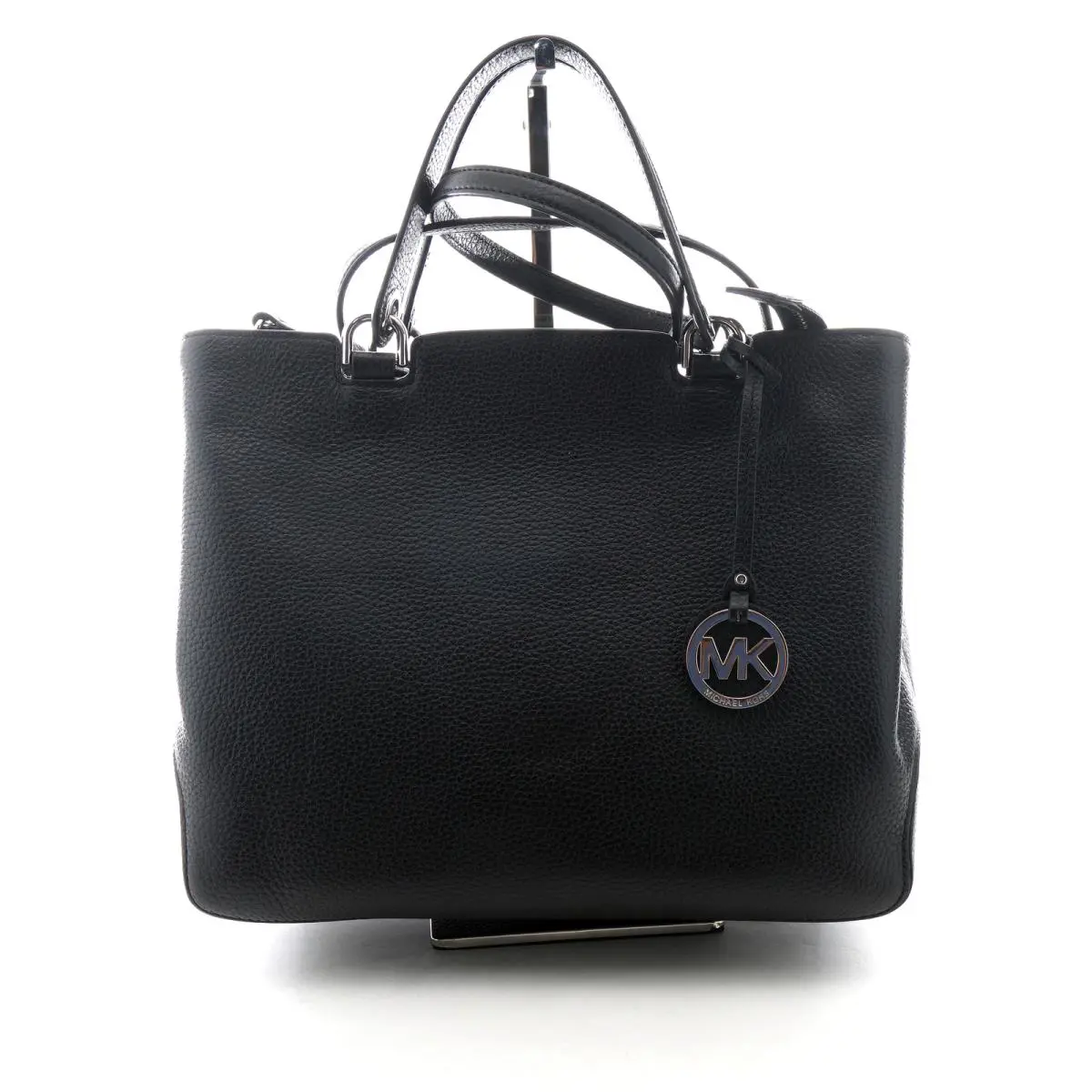 Michael Kors Anabelle Top-zip Large Pebble Leather Tote Black