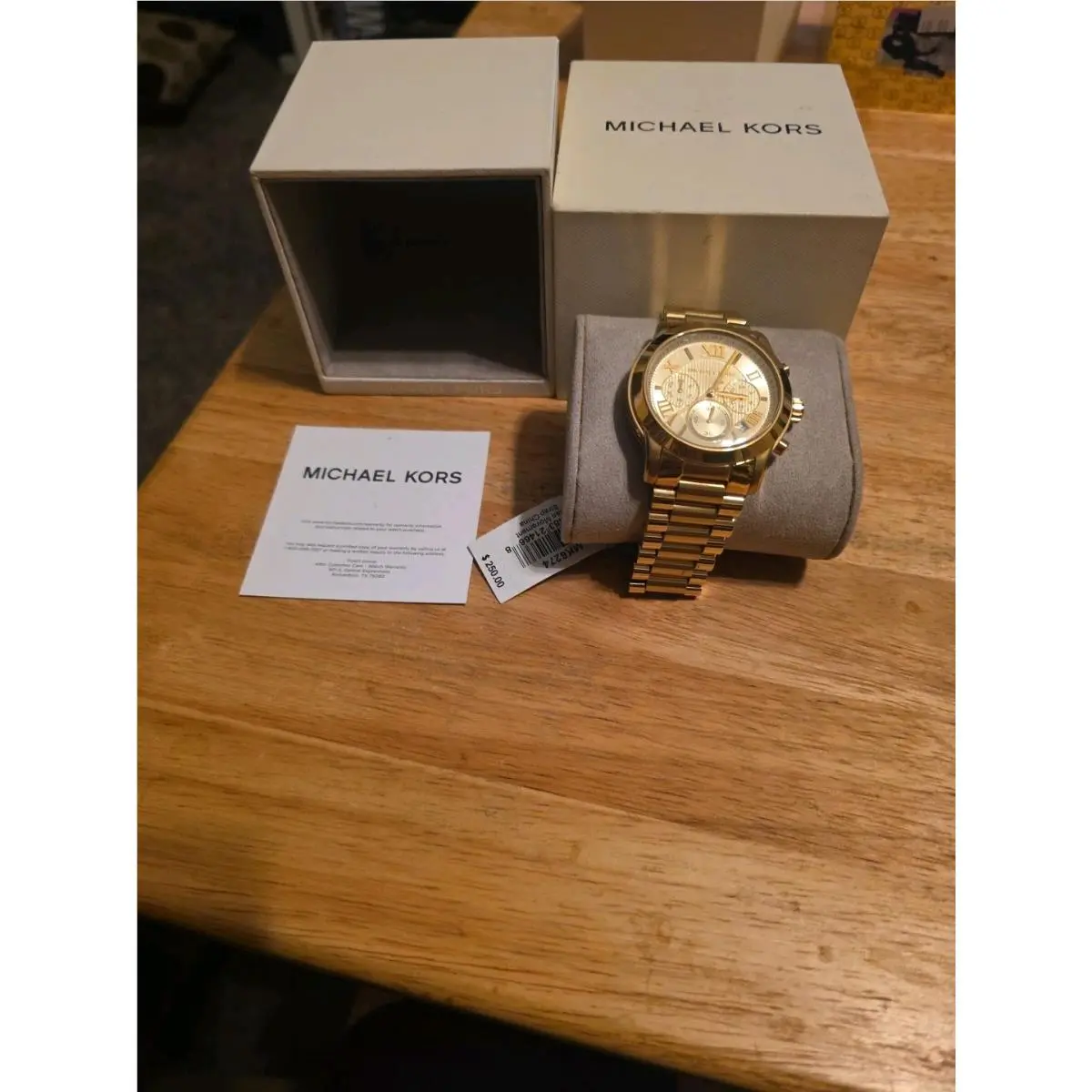 Michael Kors Cooper MK6274 Women`s Gold Stainless Steel Analog Dial Watch