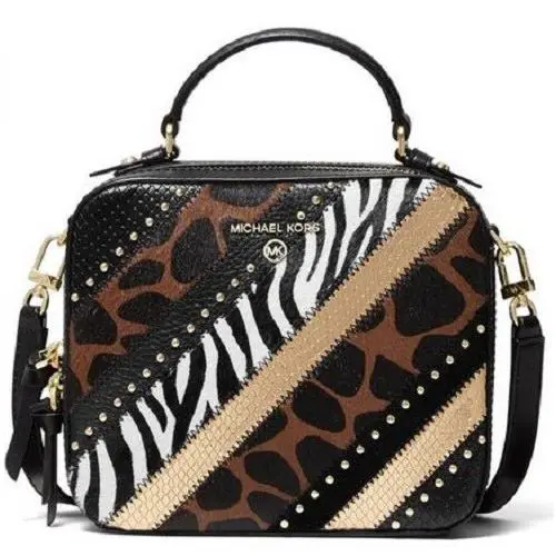 Michael Kors Jet Charm Small Top Handle Crossbody Black Multi