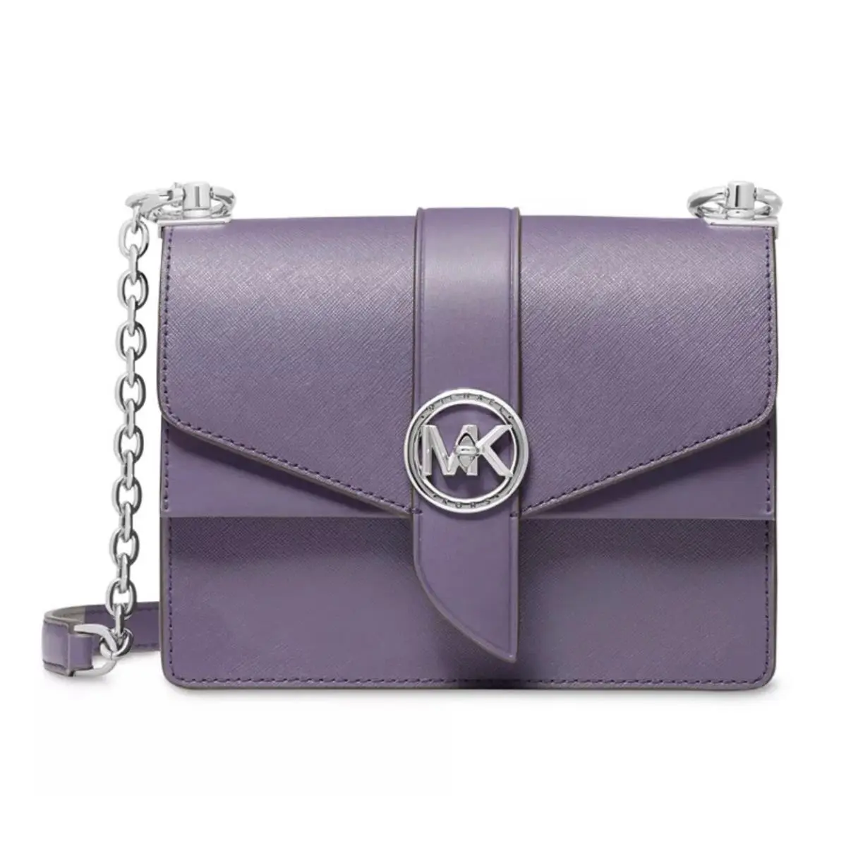 Michael Kors Greenwich Small Convertible Leather Crossbody Orchid Haze
