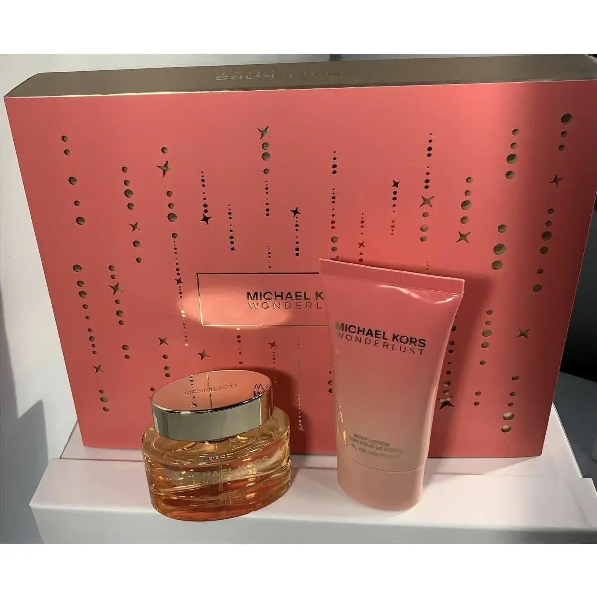 Michael Kors Wonderlust Eau de Parfum Perfume Body Lotion 2.5oz 2 Piece Set-nib