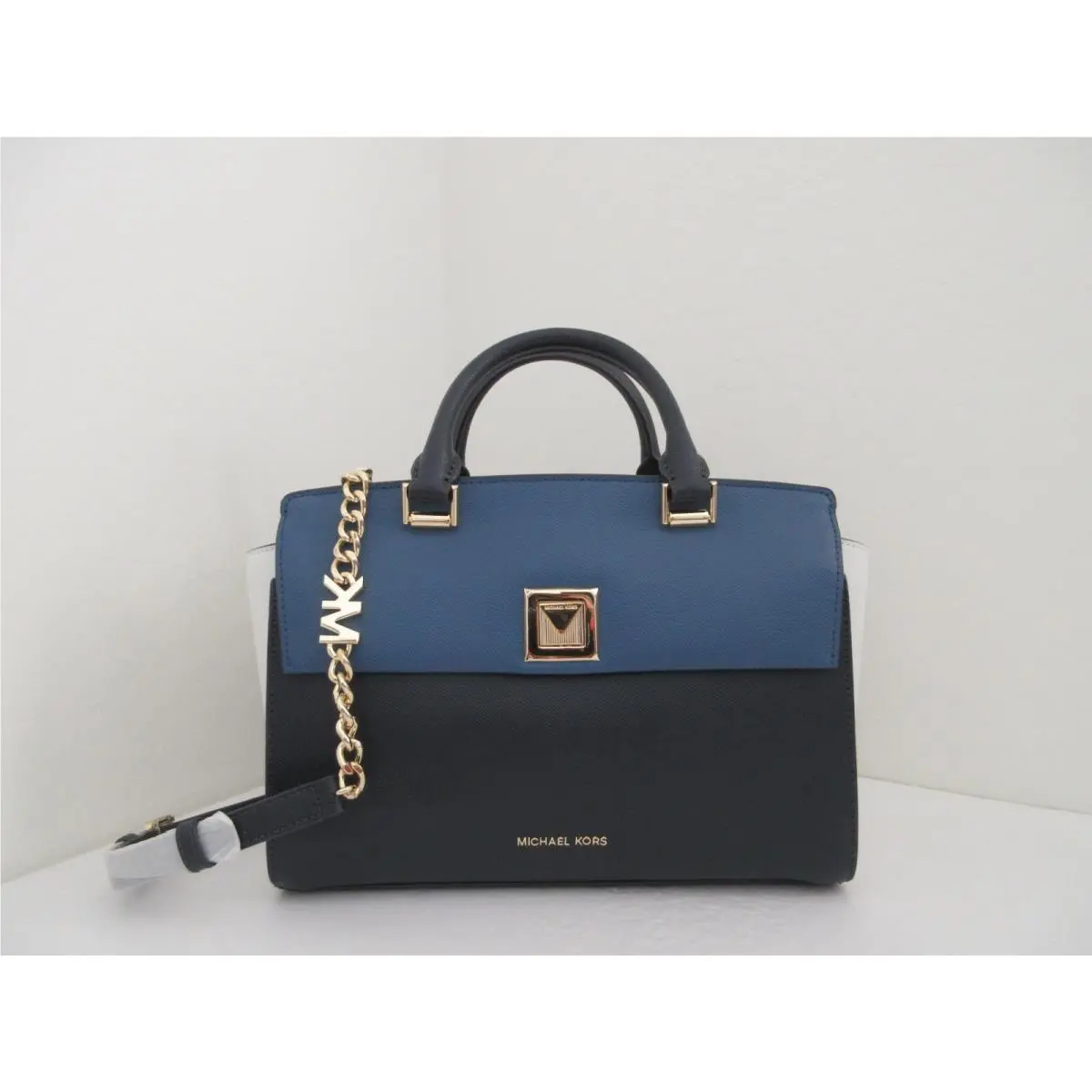 Michael Kors Sylvia Medium Tricolor Leather Top Zip SATCHEL-$328